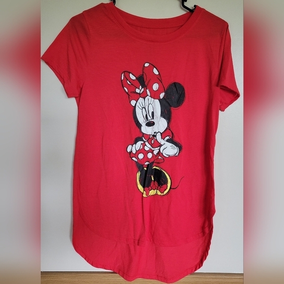 Disney Minnie Mouse High-Lo Tee Juniors Size Medium - Picture 1 of 4
